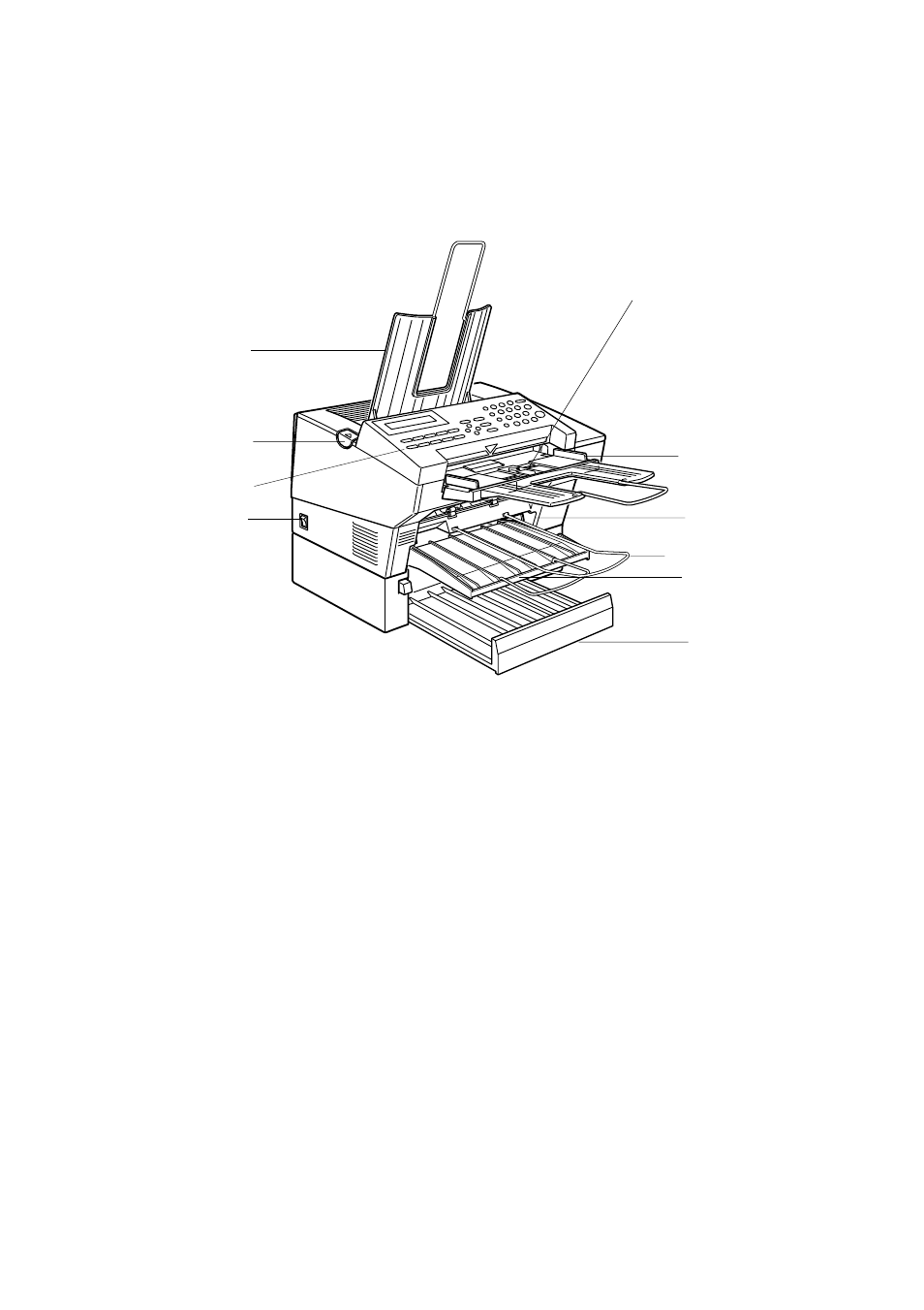 Part names | Ricoh FAX1700L User Manual | Page 9 / 108