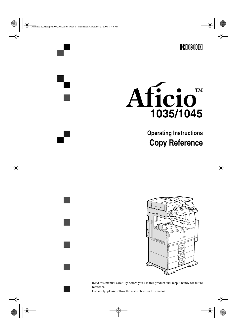 Ricoh AFICIO 1035 User Manual | 264 pages