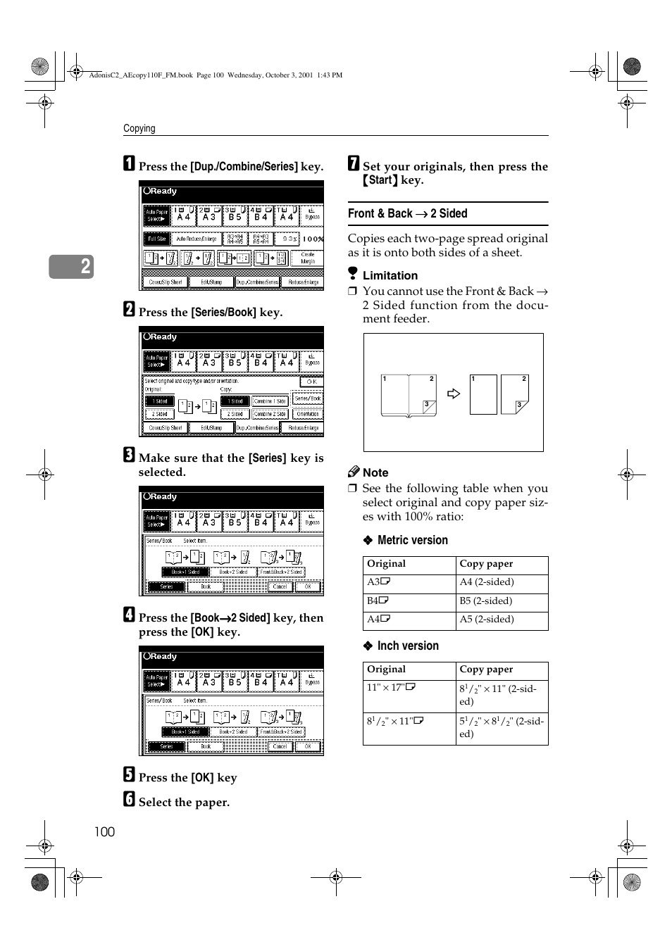 Ricoh AFICIO 1035 User Manual | Page 114 / 264