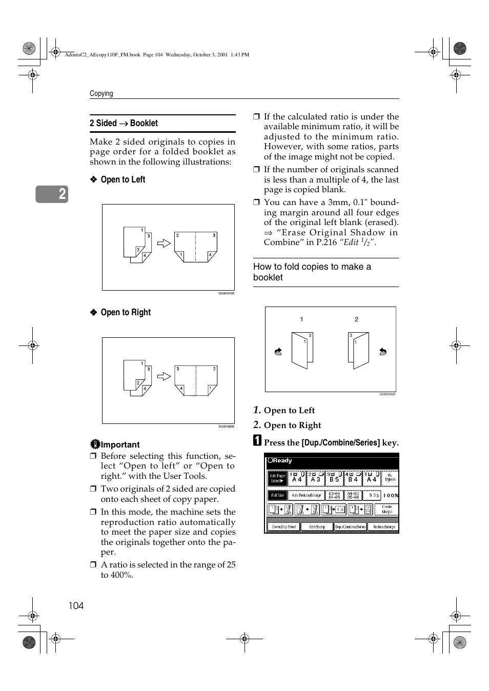 Ricoh AFICIO 1035 User Manual | Page 118 / 264
