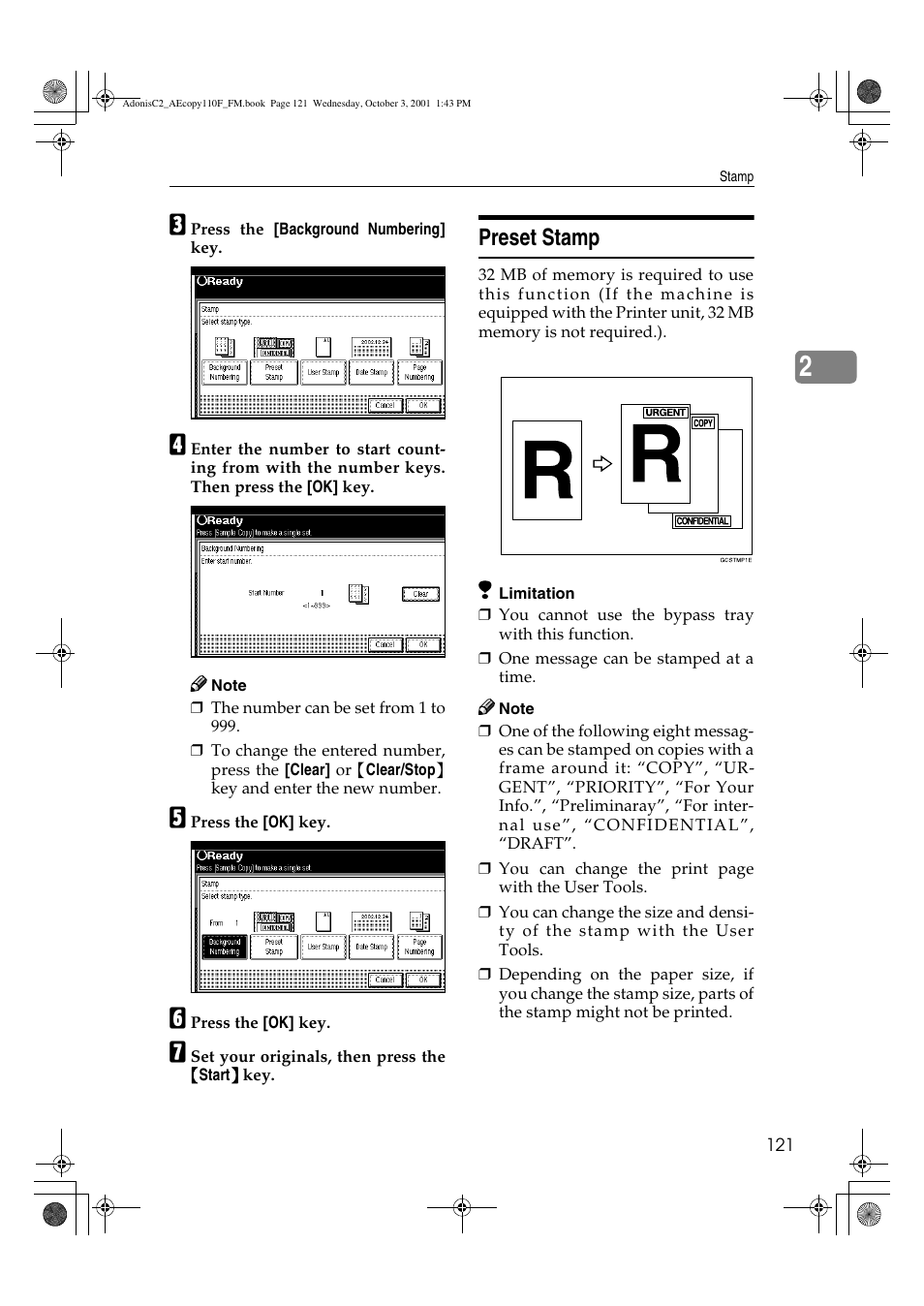 Preset stamp | Ricoh AFICIO 1035 User Manual | Page 135 / 264