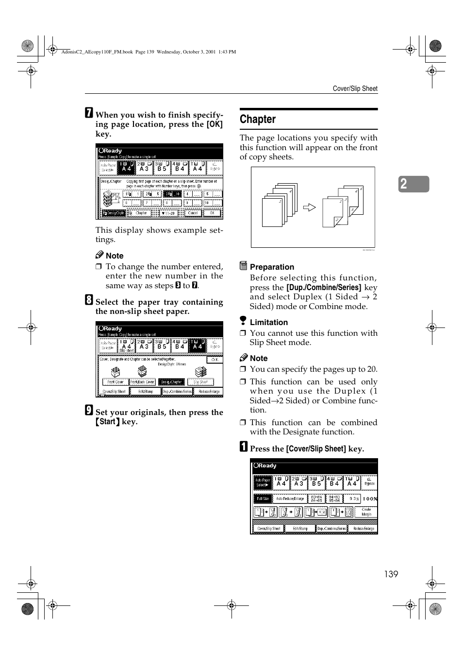 Chapter | Ricoh AFICIO 1035 User Manual | Page 153 / 264