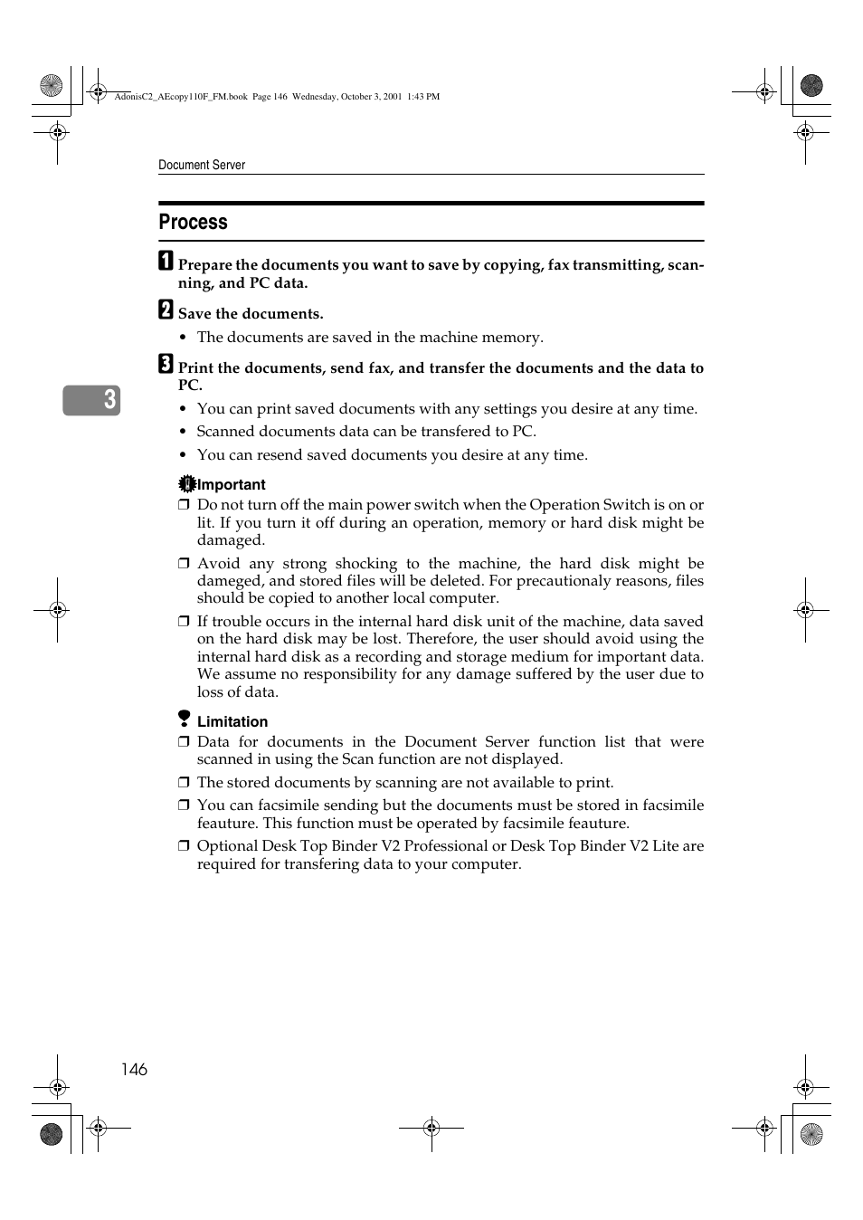 Process | Ricoh AFICIO 1035 User Manual | Page 160 / 264