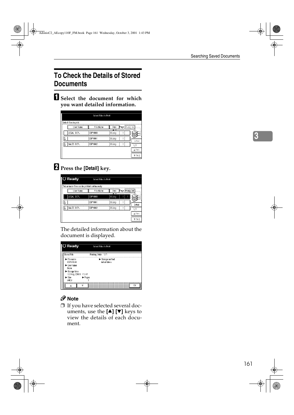 To check the details of stored documents | Ricoh AFICIO 1035 User Manual | Page 175 / 264