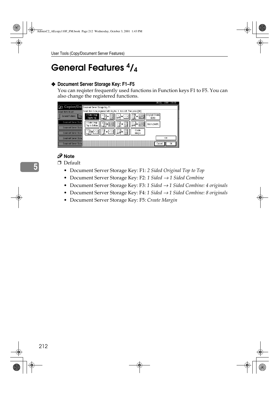 General features, 5general features | Ricoh AFICIO 1035 User Manual | Page 226 / 264