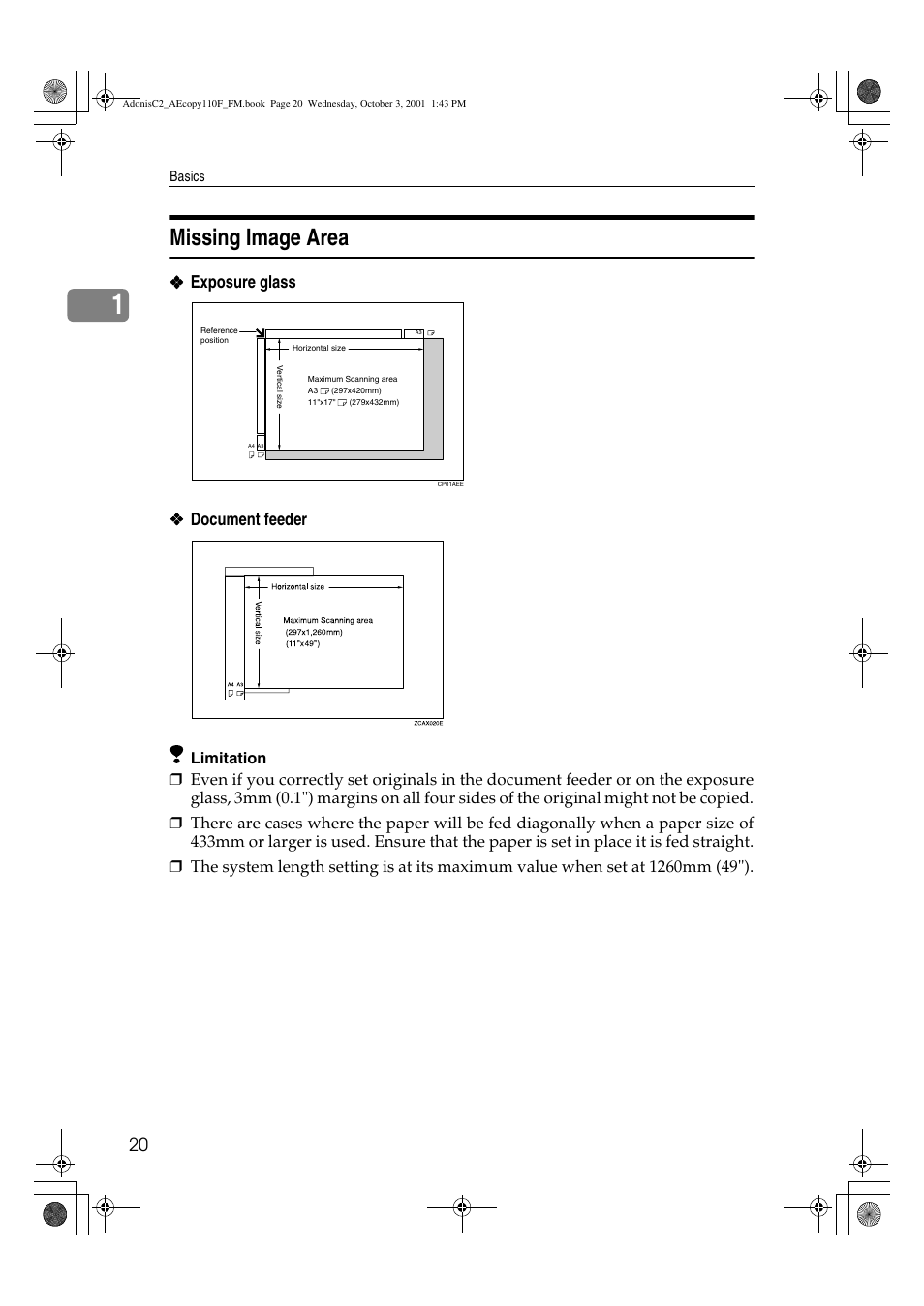 Missing image area | Ricoh AFICIO 1035 User Manual | Page 34 / 264