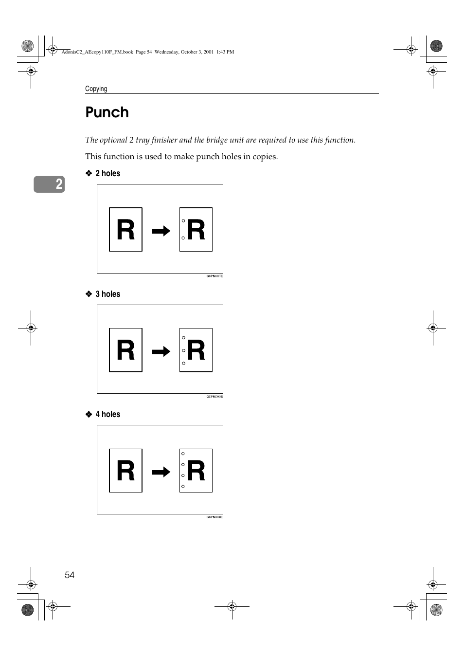 Punch, 2punch | Ricoh AFICIO 1035 User Manual | Page 68 / 264