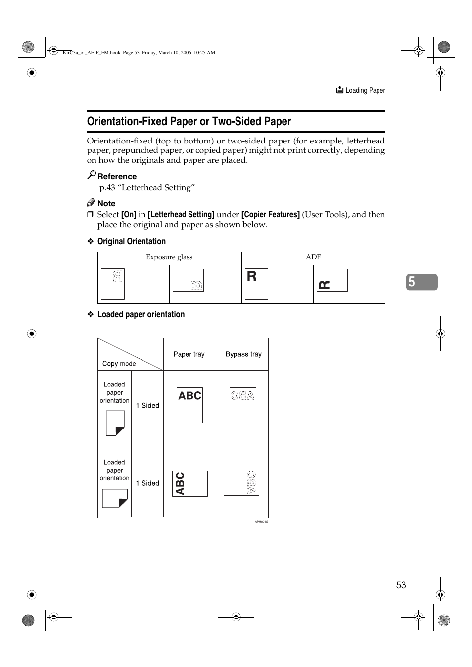 Orientation-fixed paper or two-sided paper | Ricoh Aficio IS 2315 User Manual | Page 59 / 92