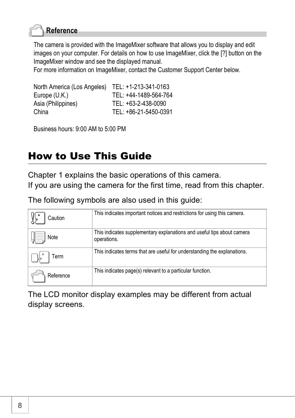 How to use this guide | Ricoh Caplio R40 User Manual | Page 10 / 185