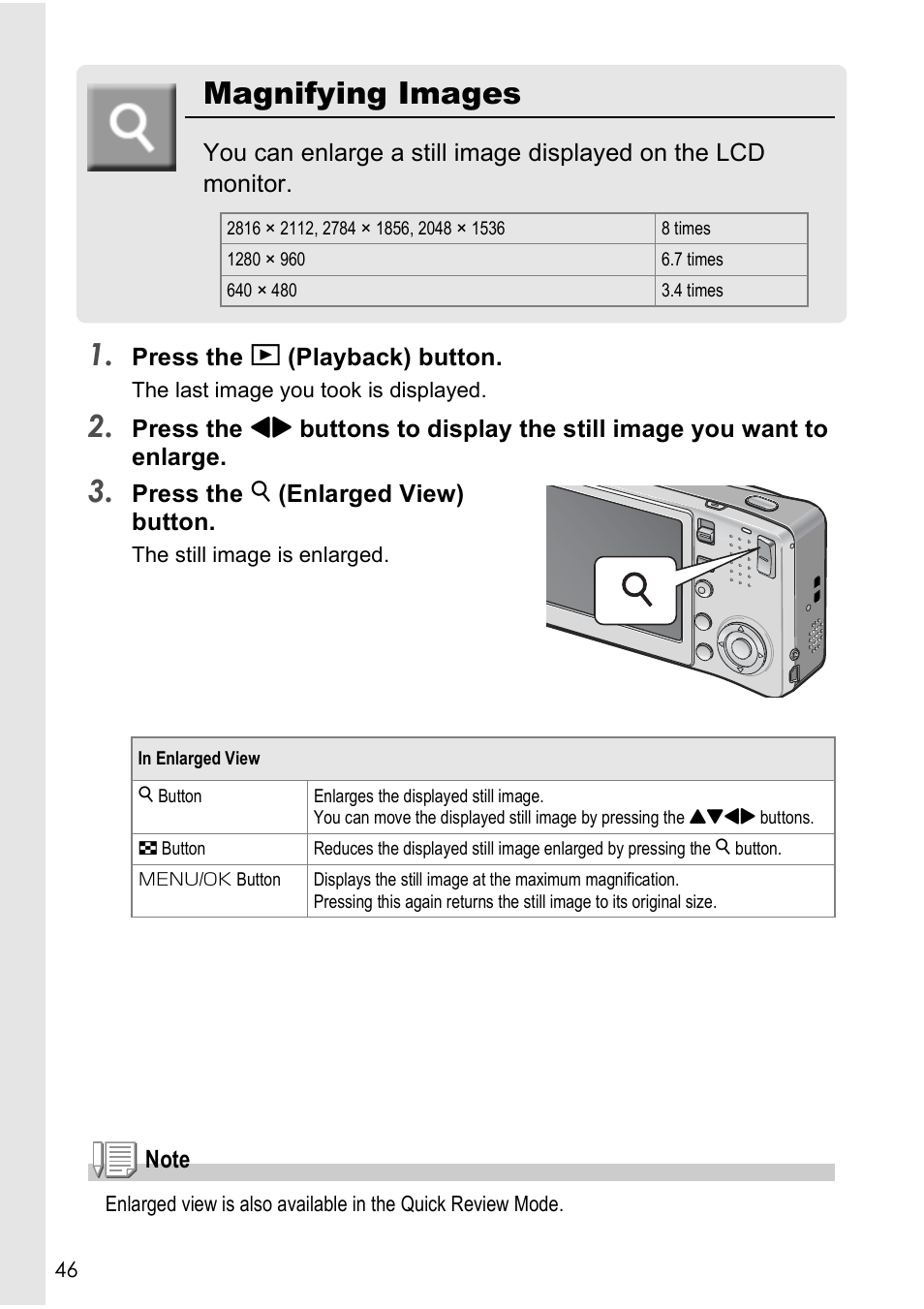 Magnifying images | Ricoh Caplio R40 User Manual | Page 48 / 185