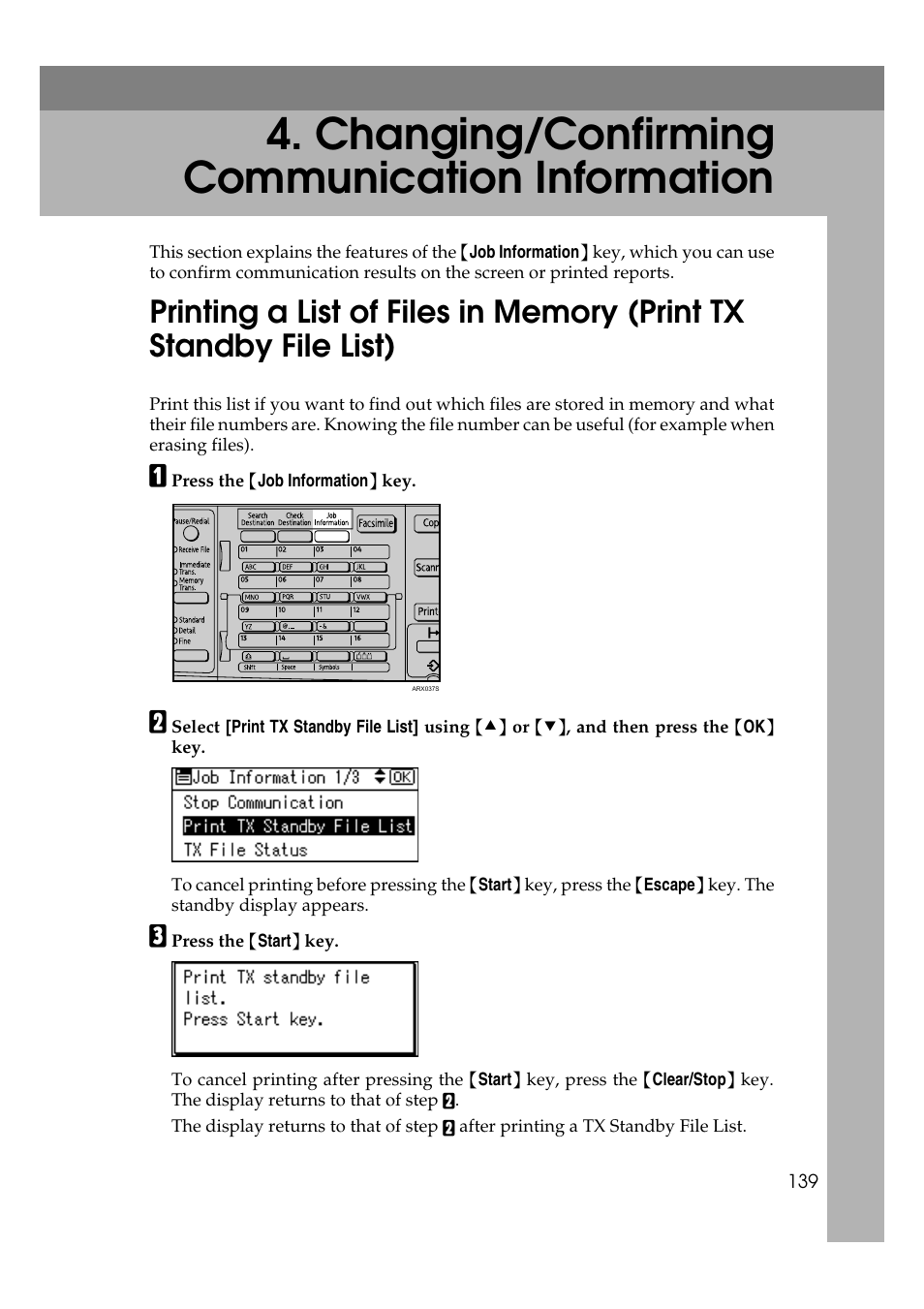  changing/confirming communication information, Changing/confirming communication information | Ricoh 2000 User Manual | Page 149 / 204