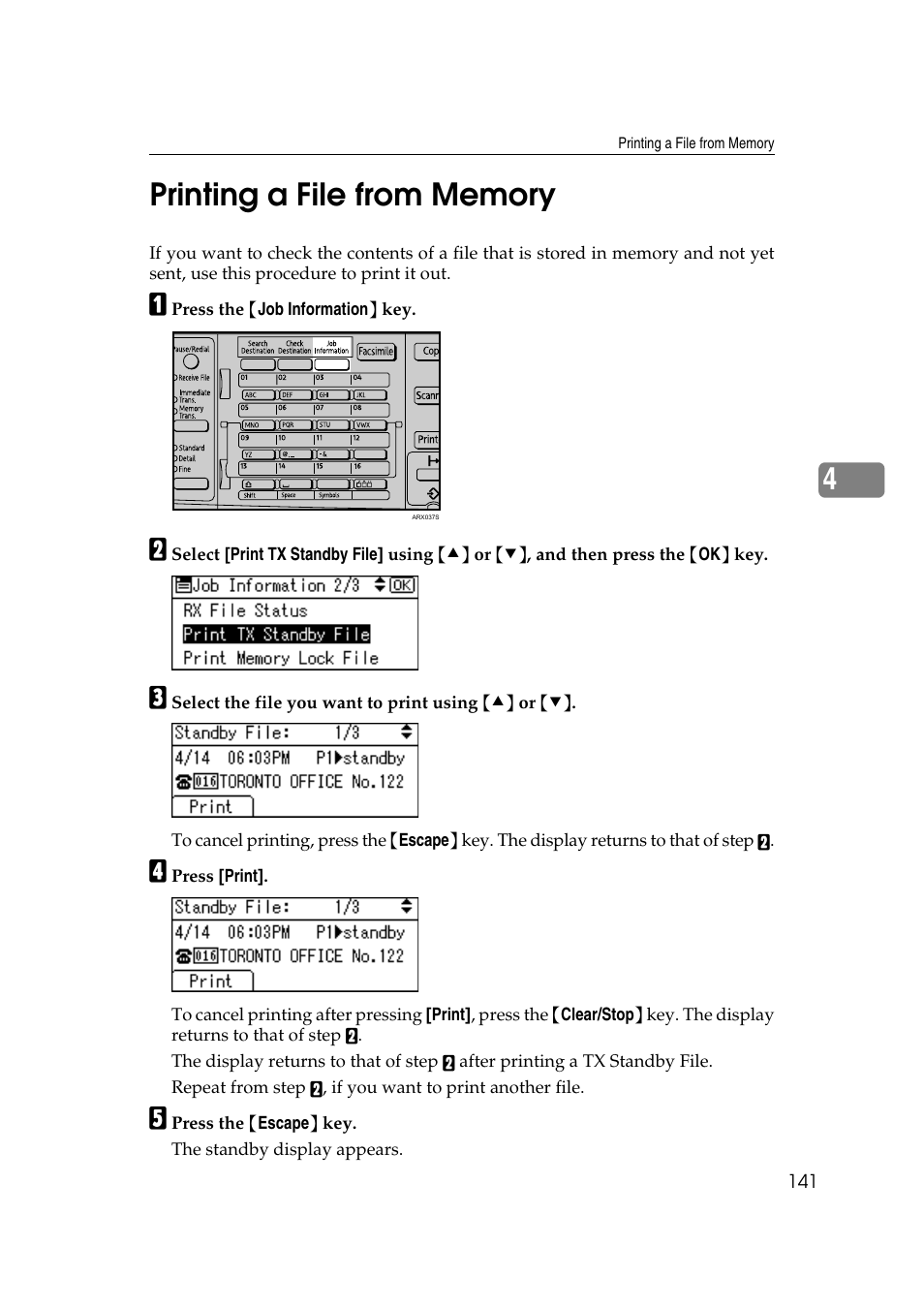 Printing a file from memory | Ricoh 2000 User Manual | Page 151 / 204