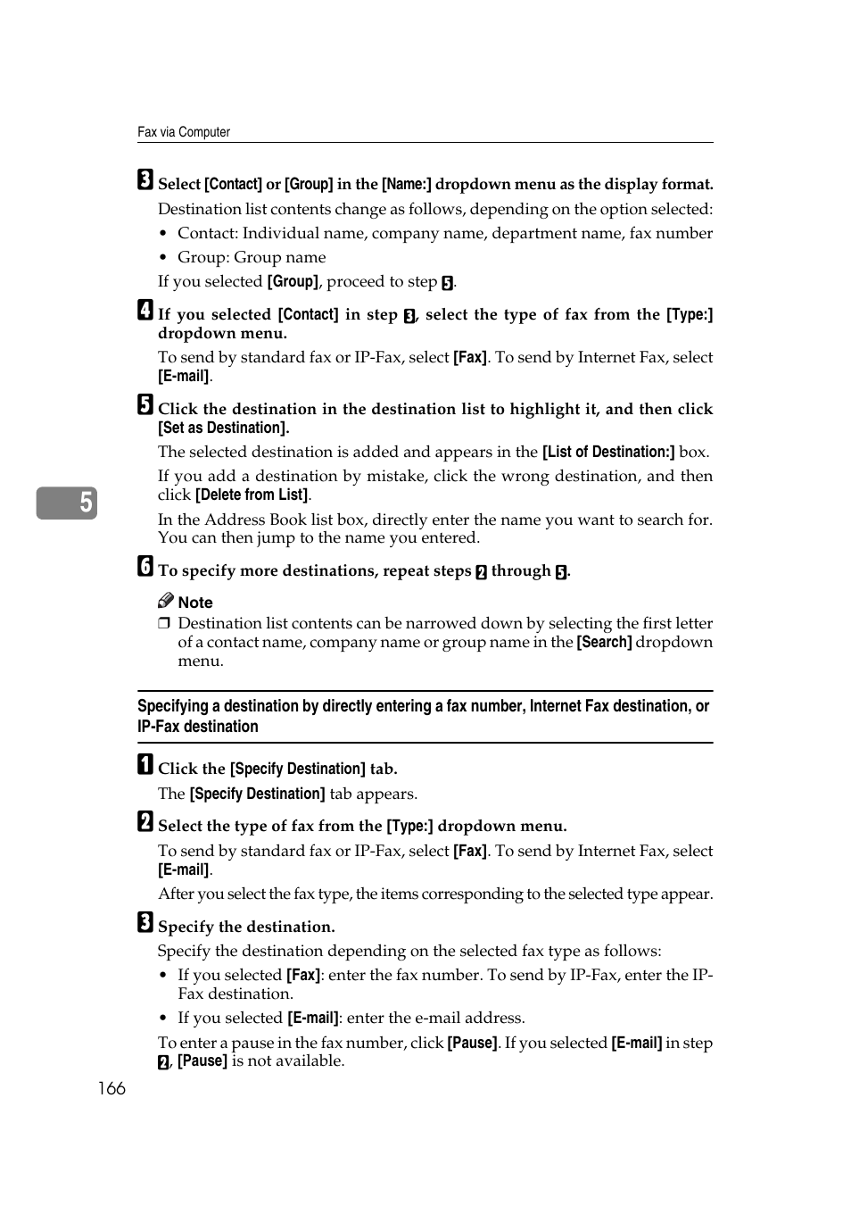 Internet fax destination, or ip-fax destination | Ricoh 2000 User Manual | Page 176 / 204