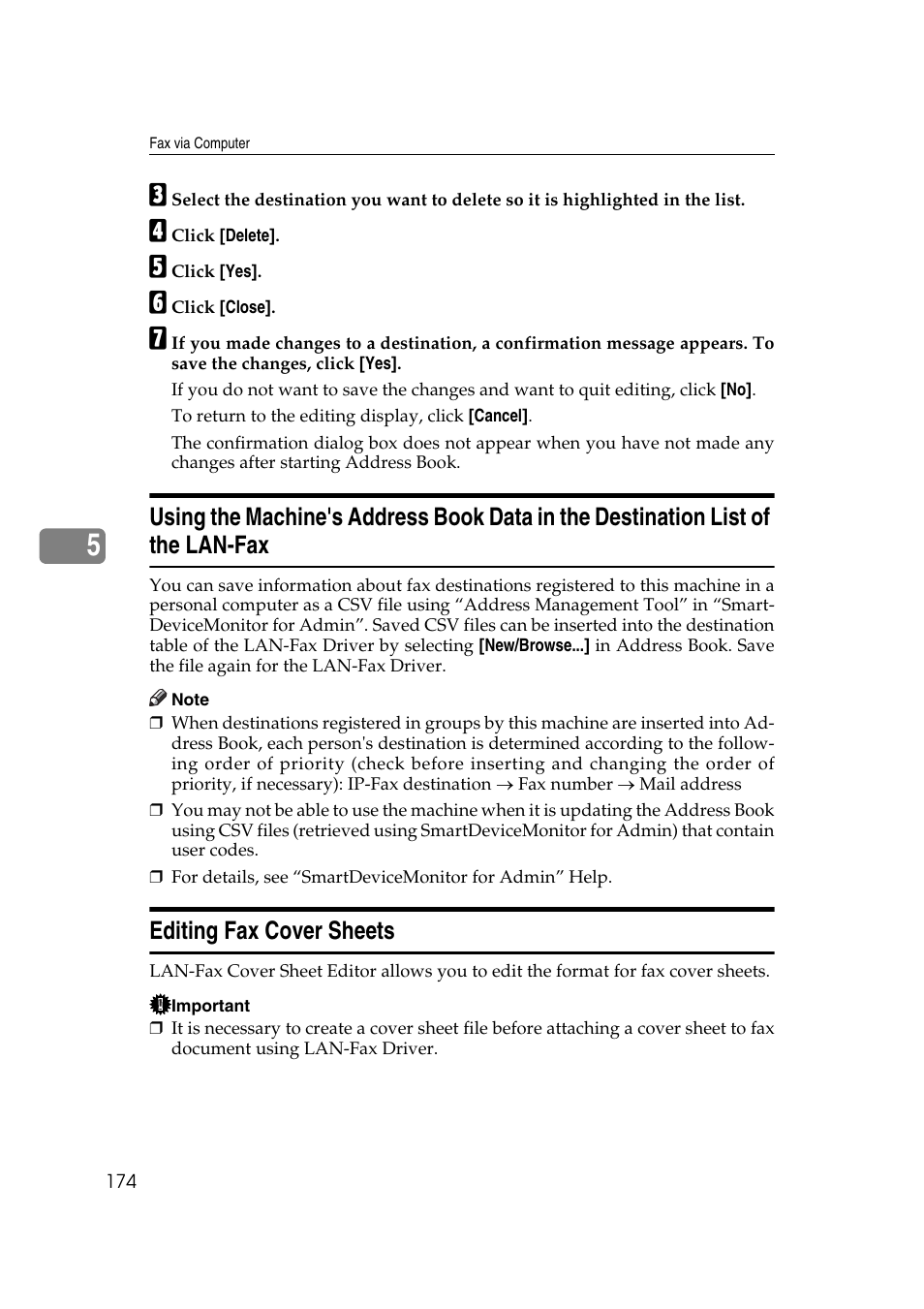 Editing fax cover sheets | Ricoh 2000 User Manual | Page 184 / 204