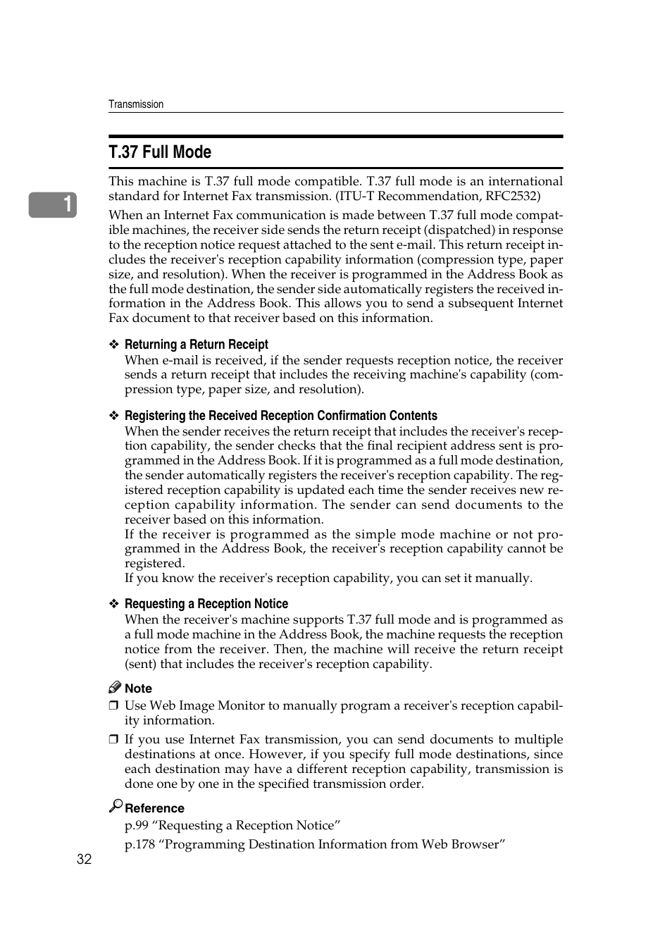 T.37 full mode | Ricoh 2000 User Manual | Page 42 / 204