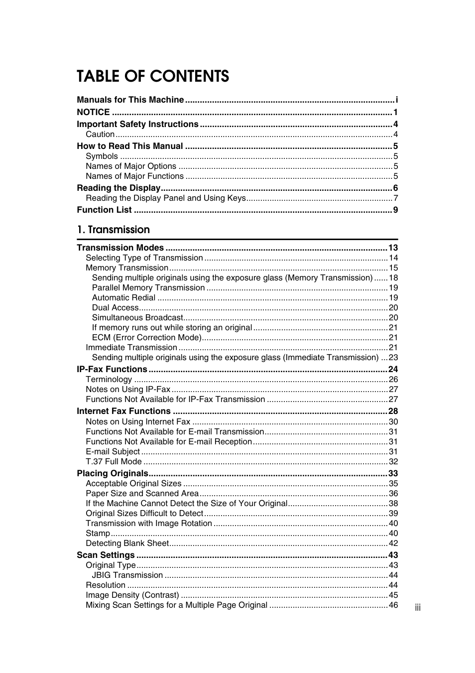 Ricoh 2000 User Manual | Page 5 / 204