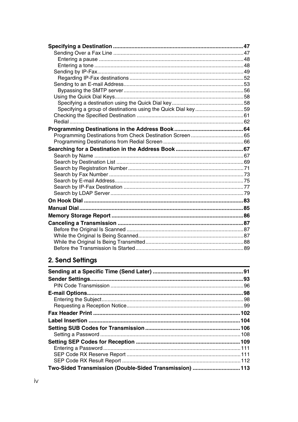 Ricoh 2000 User Manual | Page 6 / 204