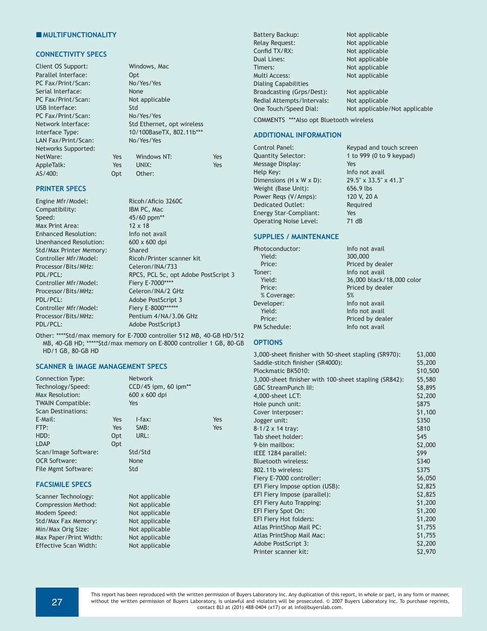 Ricoh Aficio 3260C User Manual | Page 27 / 28