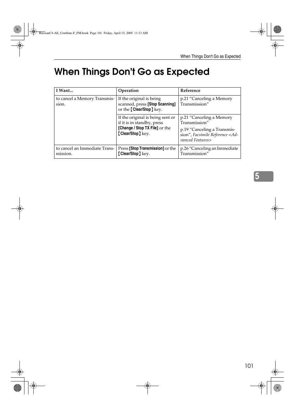 5when things don't go as expected | Ricoh 3030 User Manual | Page 109 / 116