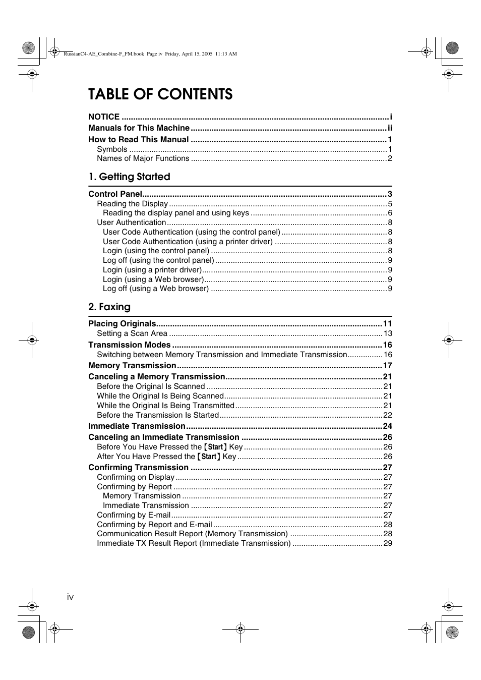 Ricoh 3030 User Manual | Page 6 / 116