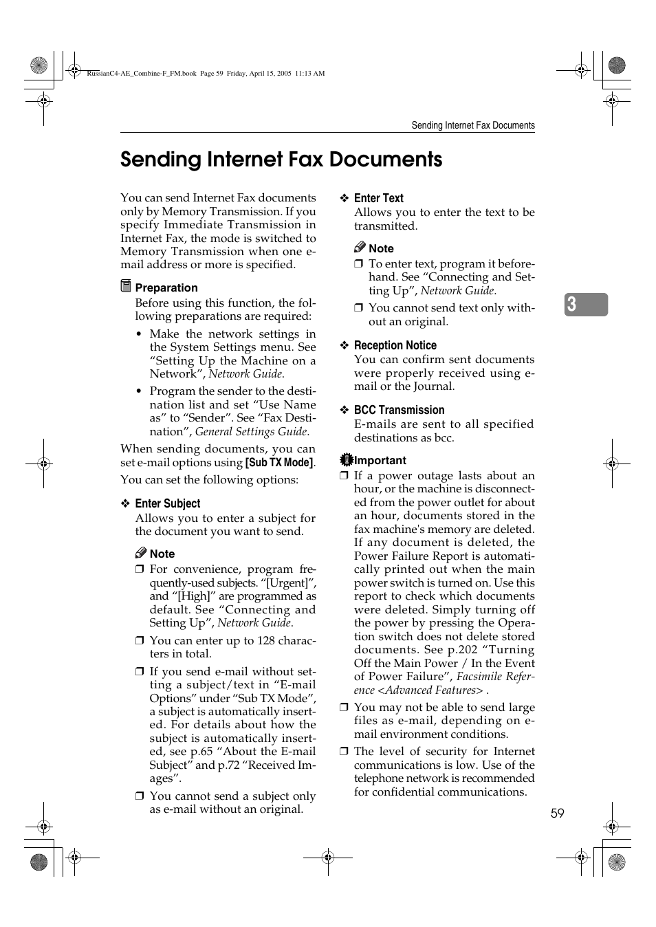 3sending internet fax documents | Ricoh 3030 User Manual | Page 67 / 116
