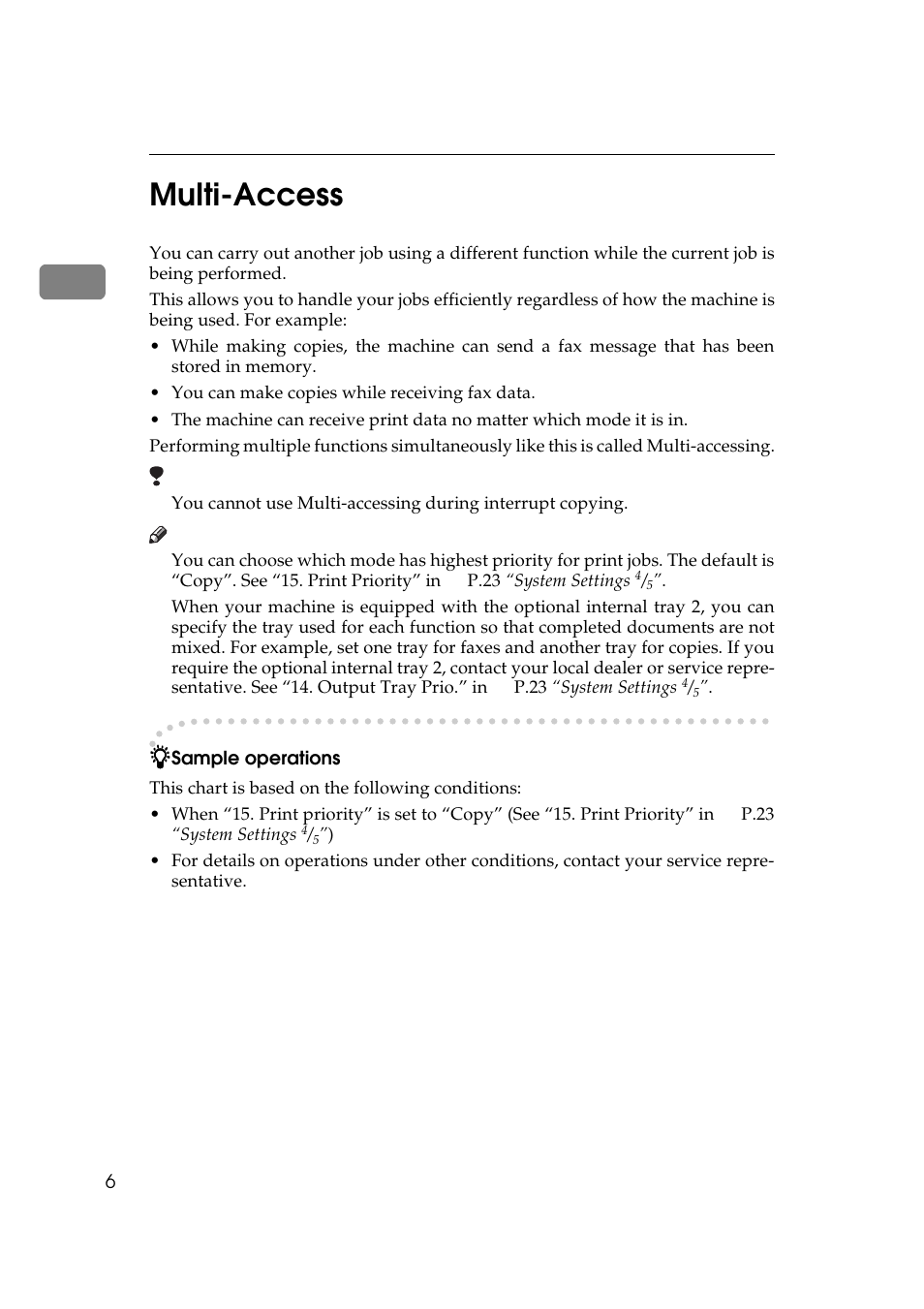Multi-access 6, 1multi-access | Ricoh Aficio Copy Machine 180 User Manual | Page 129 / 595