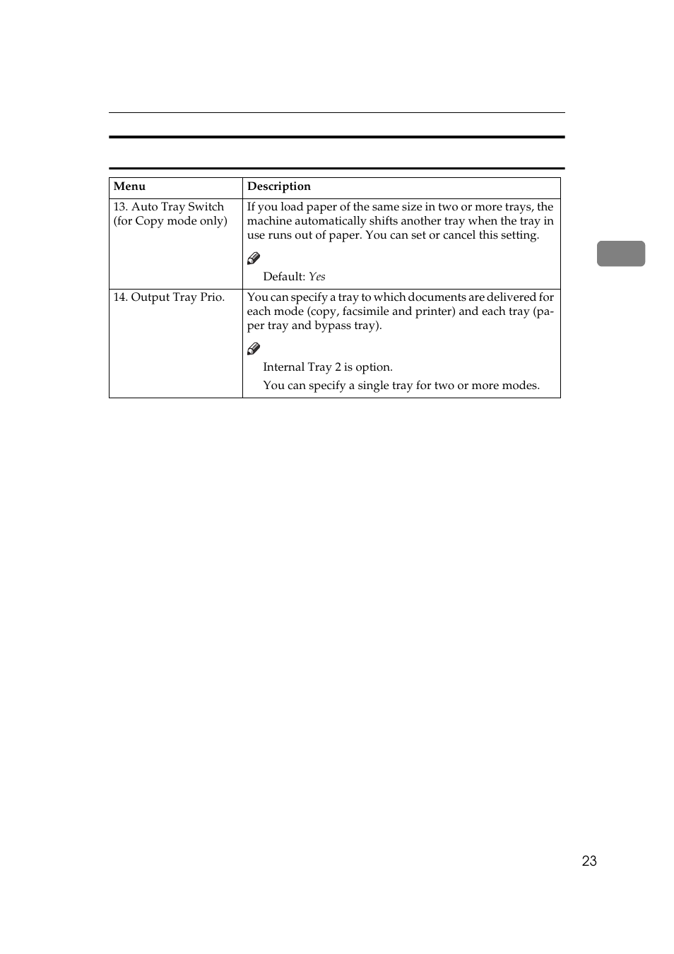 P.23 “system settings, P.23, System settings | Ricoh Aficio Copy Machine 180 User Manual | Page 146 / 595