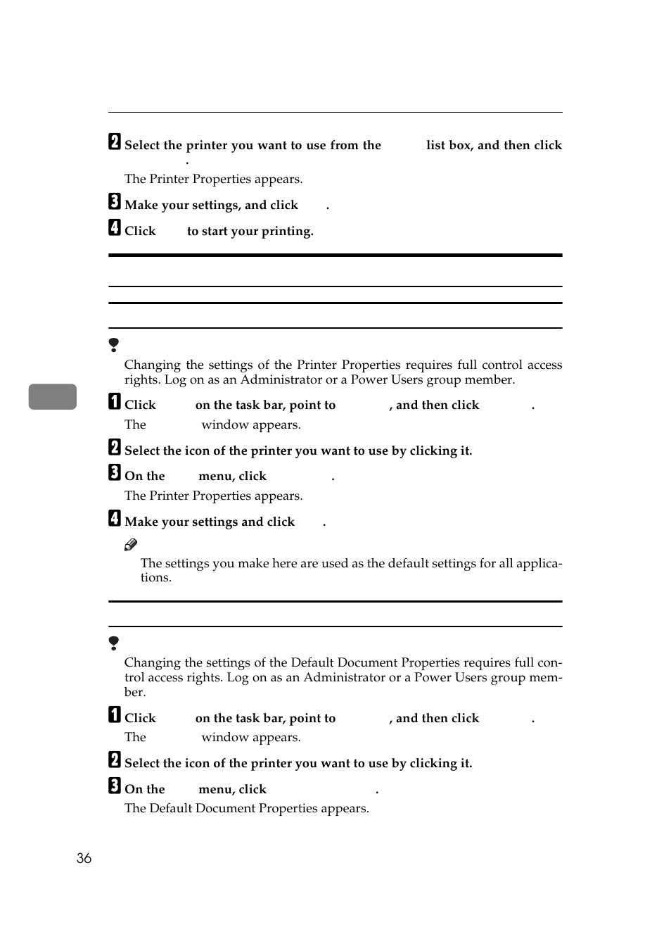 Windows nt4.0 - accessing the printer properties, System settings | Ricoh Aficio Copy Machine 180 User Manual | Page 191 / 595