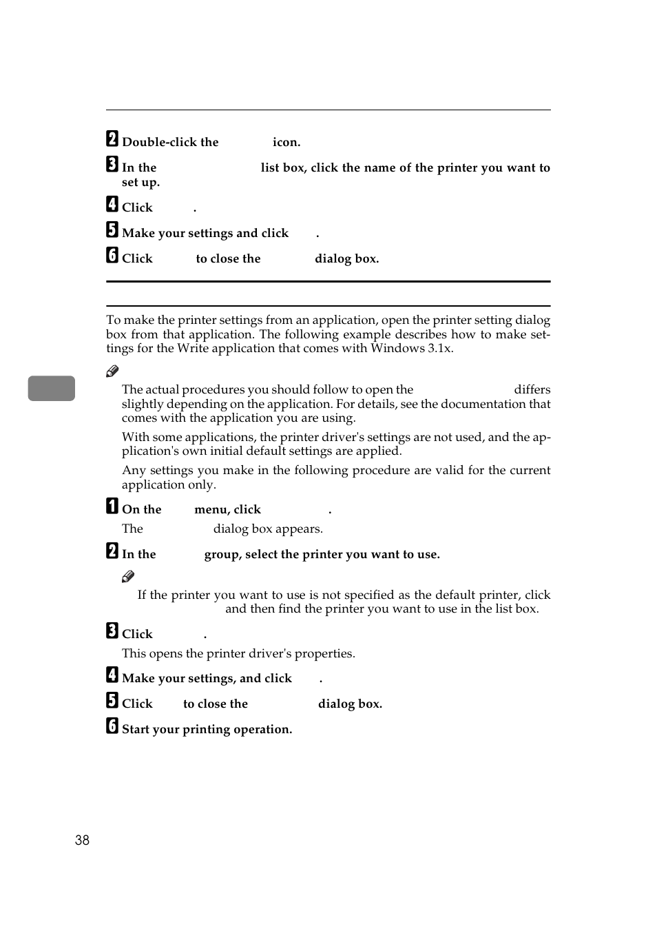 Making printer settings from an application | Ricoh Aficio Copy Machine 180 User Manual | Page 193 / 595