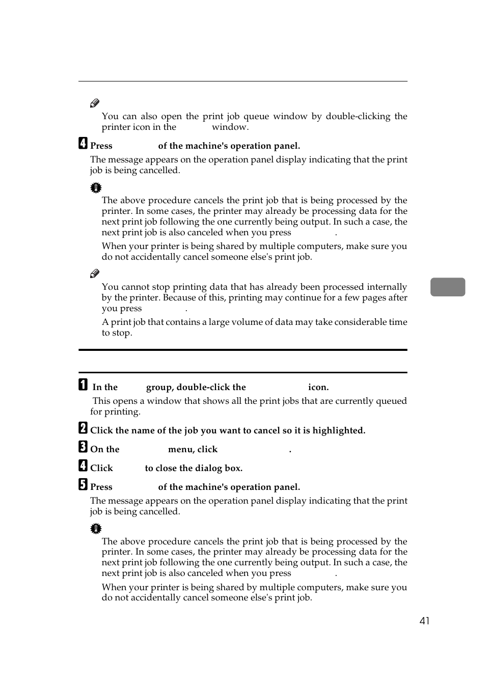 Windows 3.1x - canceling a print job | Ricoh Aficio Copy Machine 180 User Manual | Page 196 / 595