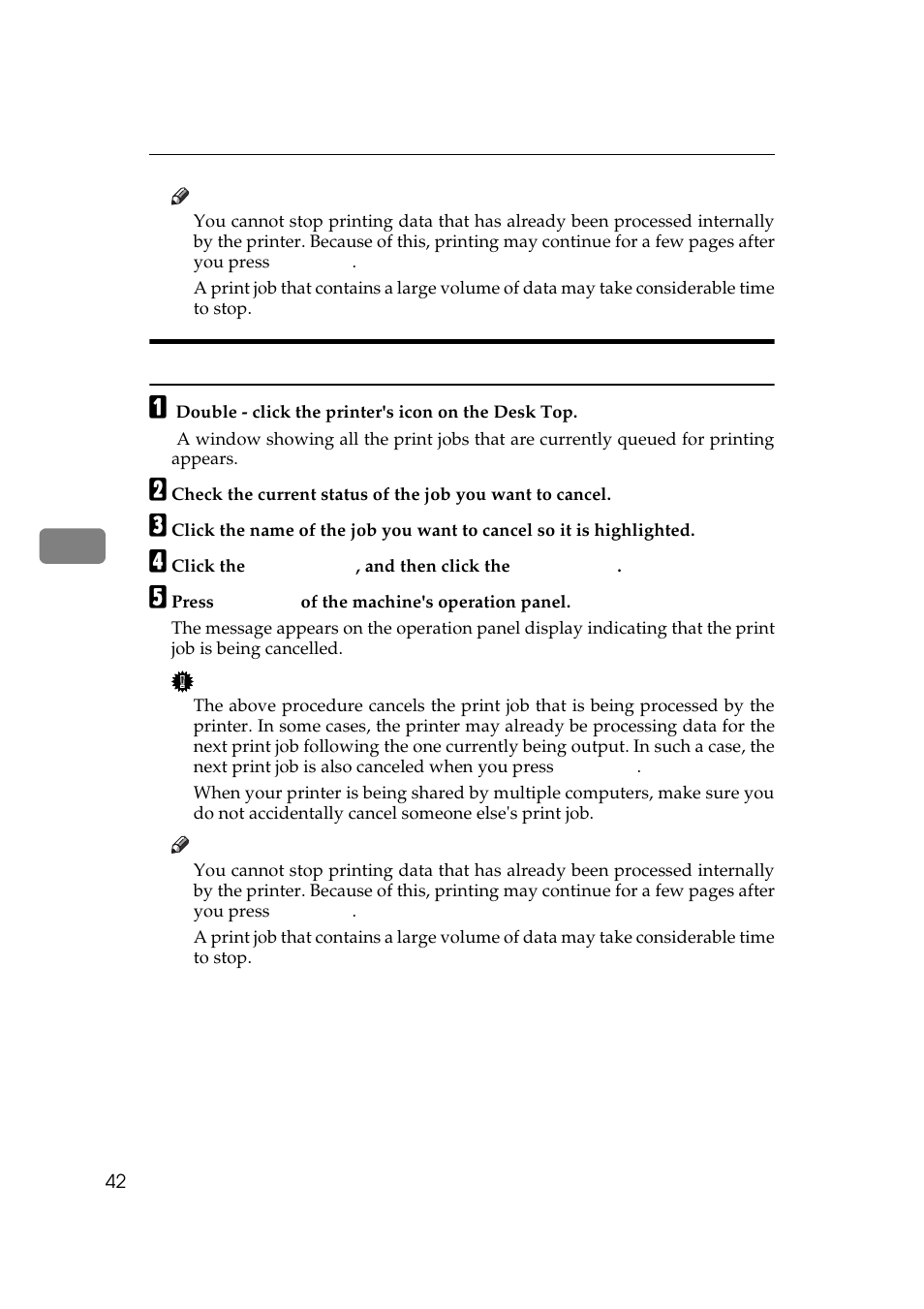 Macintosh - canceling a print job | Ricoh Aficio Copy Machine 180 User Manual | Page 197 / 595