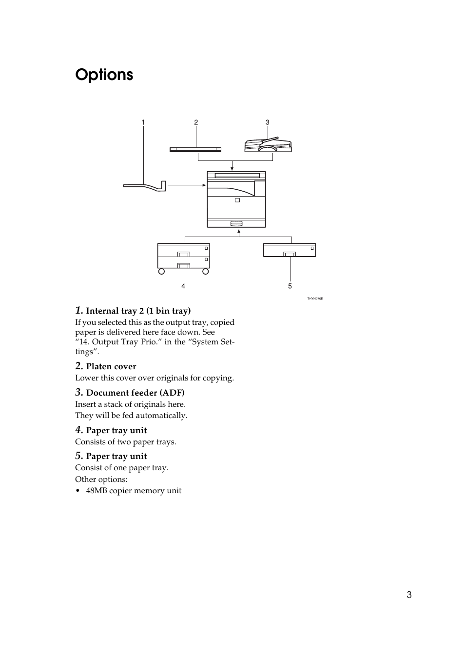 Options | Ricoh Aficio Copy Machine 180 User Manual | Page 20 / 595