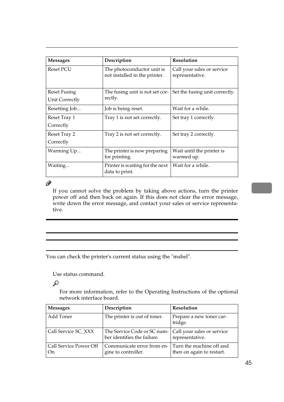 Getting printer information over the network, Printer current status | Ricoh Aficio Copy Machine 180 User Manual | Page 200 / 595