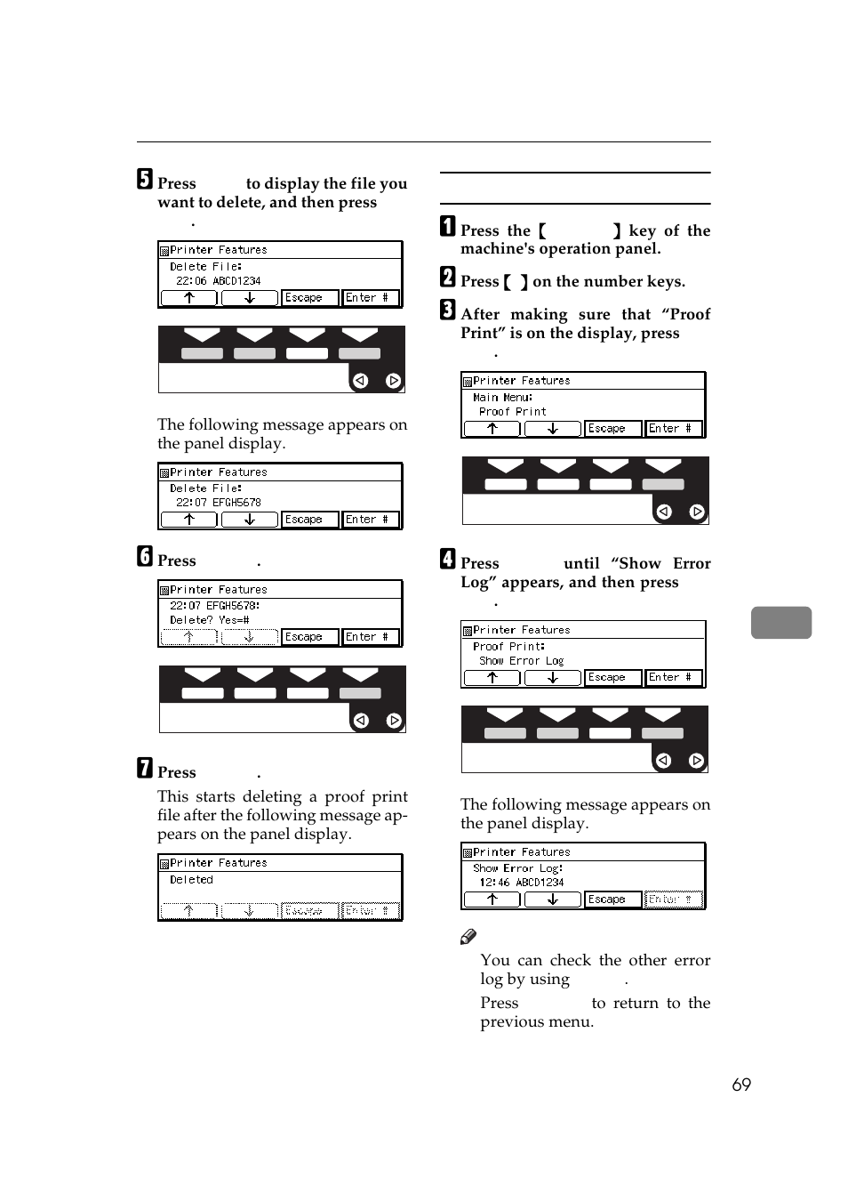 Checking the error log | Ricoh Aficio Copy Machine 180 User Manual | Page 224 / 595