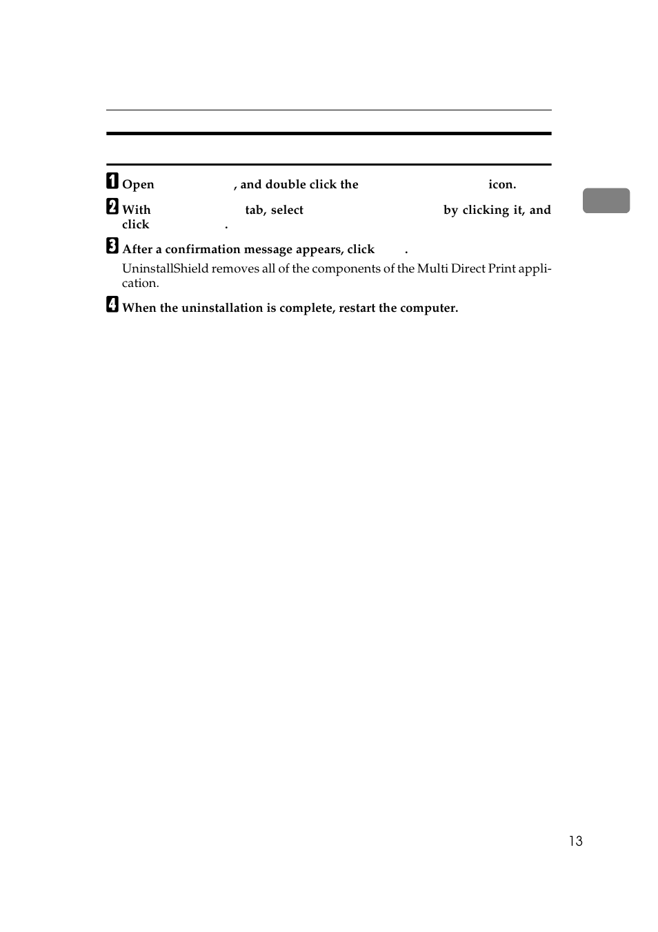 Uninstalling the multi direct print application | Ricoh Aficio Copy Machine 180 User Manual | Page 248 / 595