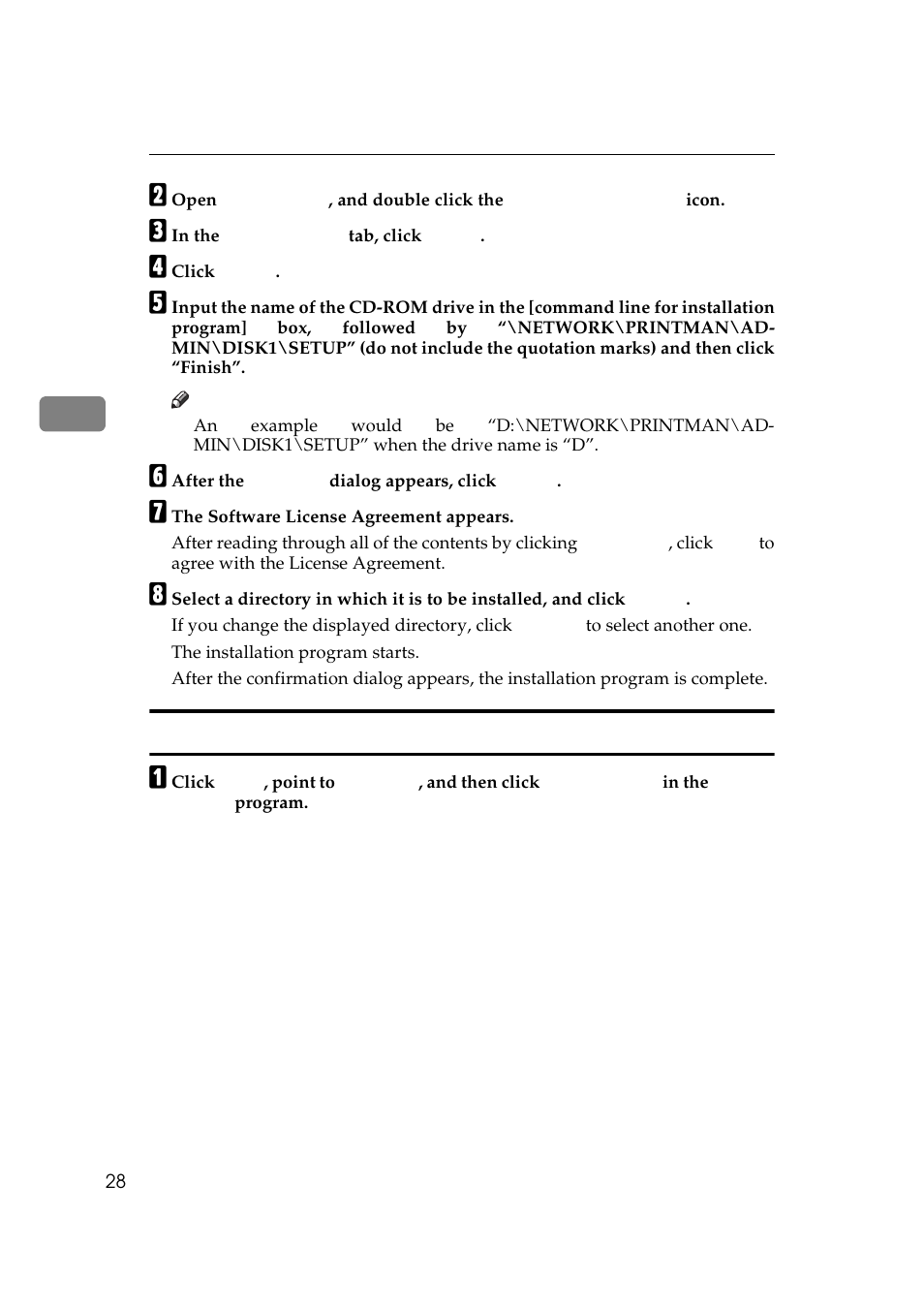 Running the nib setup tool | Ricoh Aficio Copy Machine 180 User Manual | Page 263 / 595
