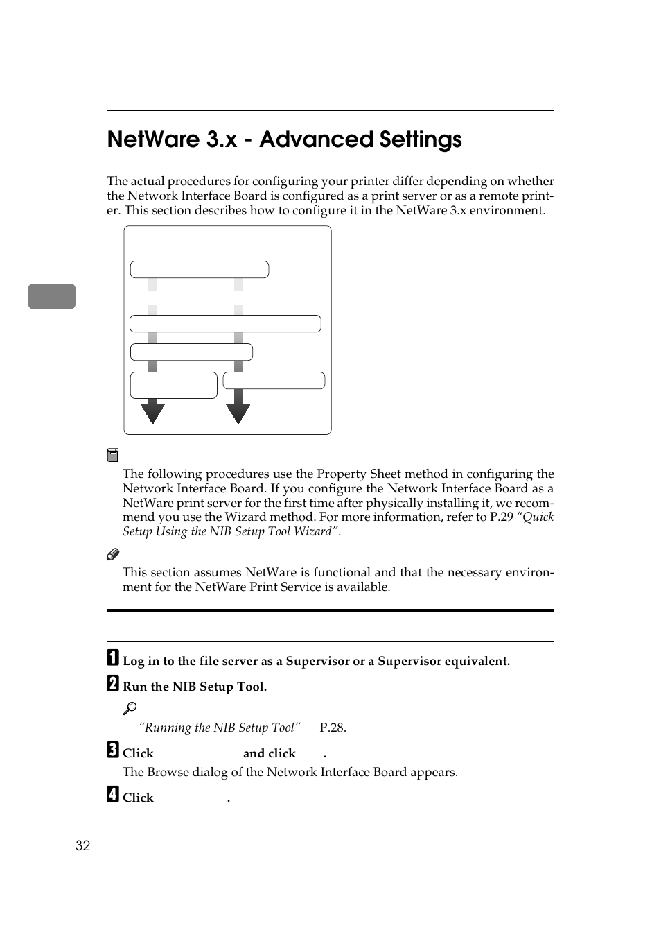 Netware 3.x - advanced settings, Setting up as print server, 3netware 3.x - advanced settings | Ricoh Aficio Copy Machine 180 User Manual | Page 267 / 595