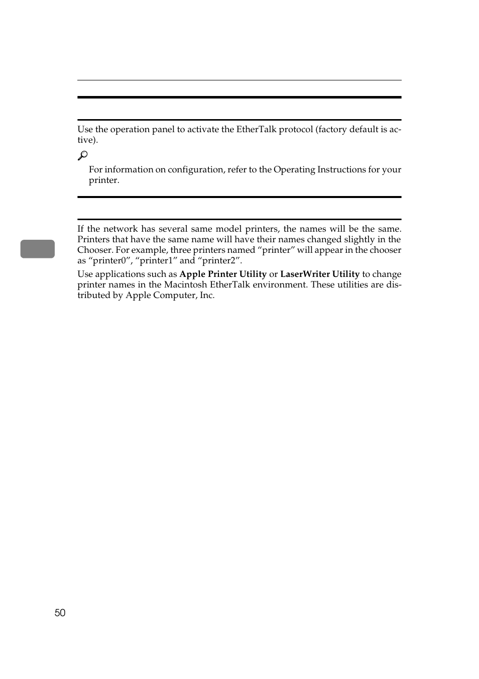 Configuring the printer, Changing printer name | Ricoh Aficio Copy Machine 180 User Manual | Page 285 / 595