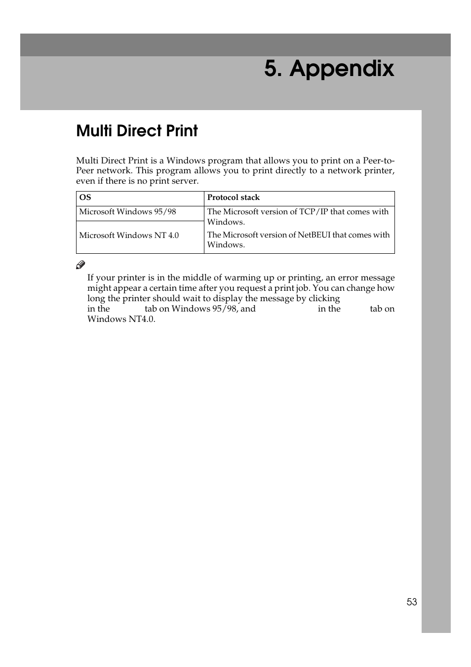 Appendix, Multi direct print | Ricoh Aficio Copy Machine 180 User Manual | Page 288 / 595