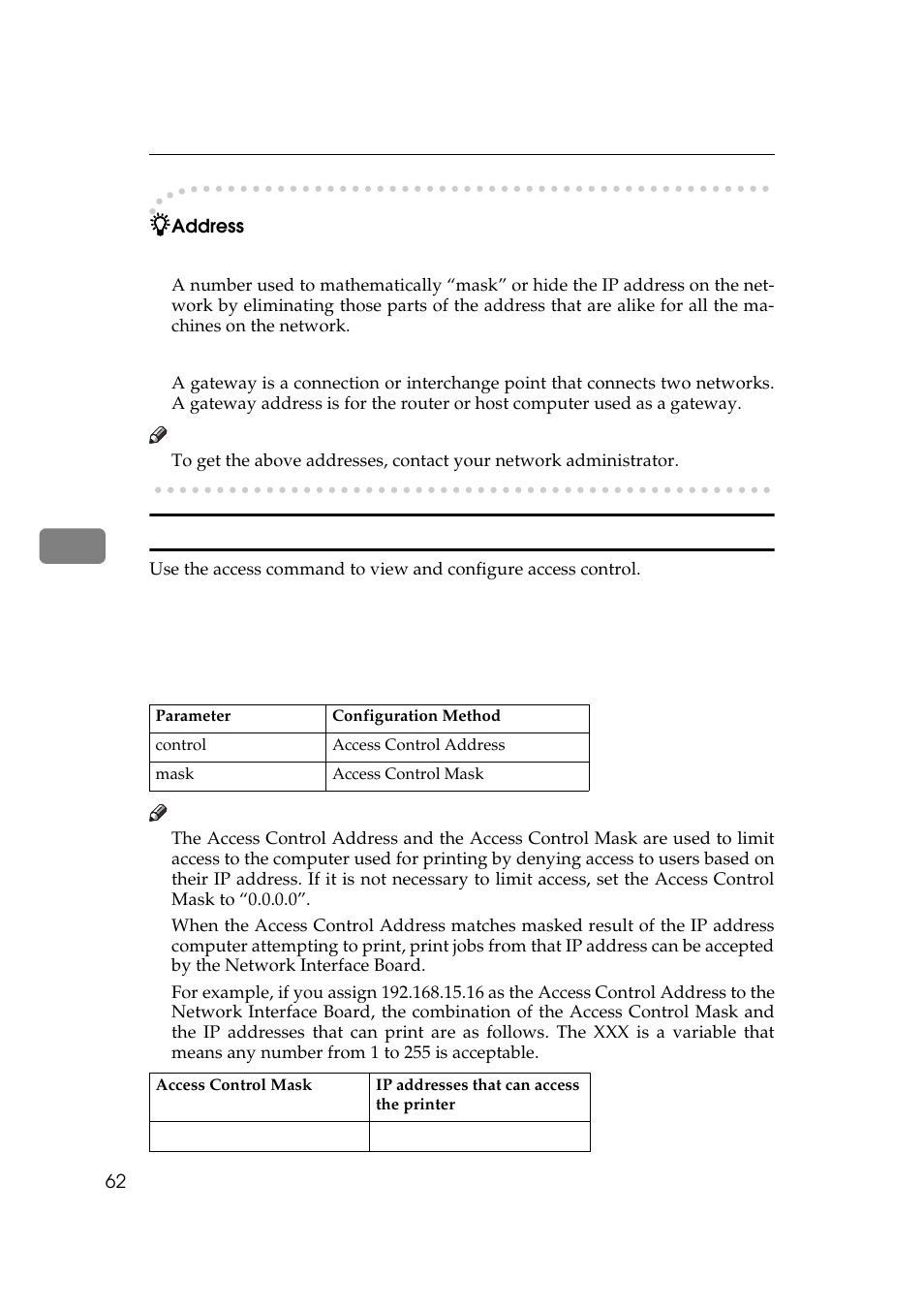 Access control | Ricoh Aficio Copy Machine 180 User Manual | Page 297 / 595