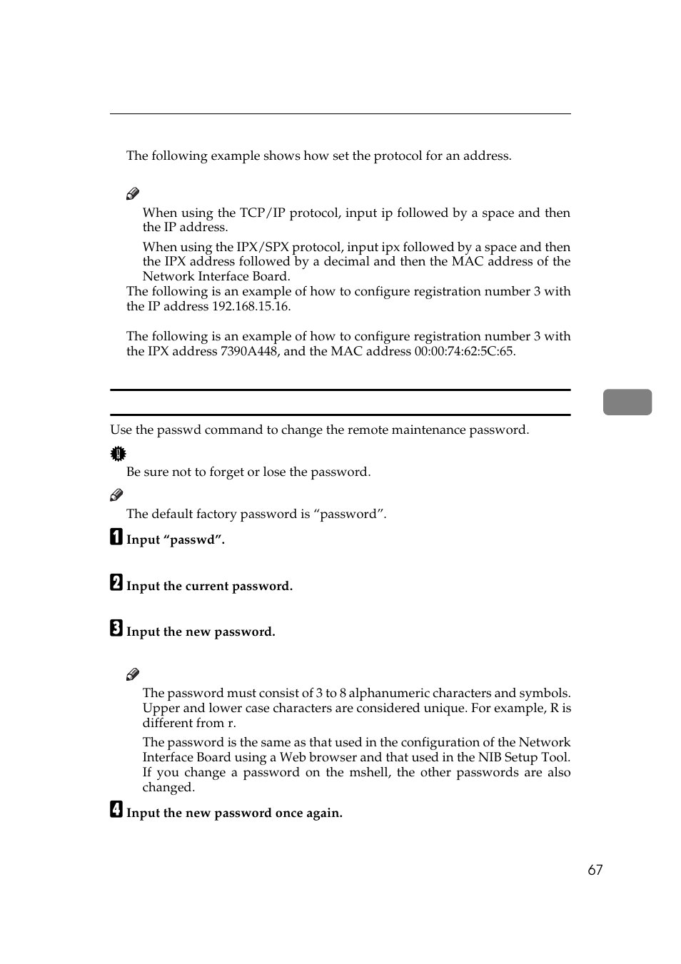 Changing the password | Ricoh Aficio Copy Machine 180 User Manual | Page 302 / 595