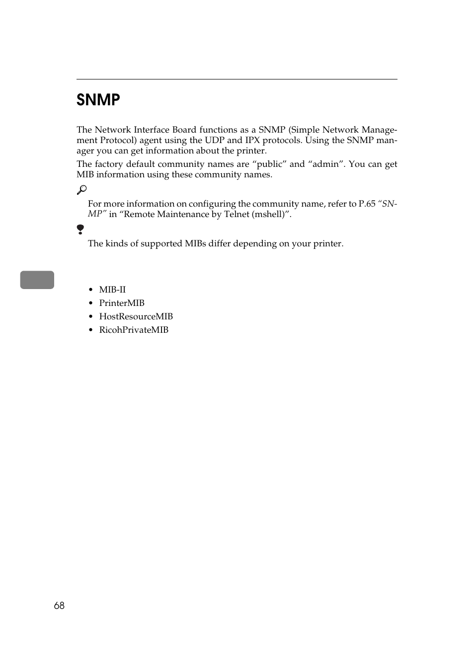 Snmp, 5snmp | Ricoh Aficio Copy Machine 180 User Manual | Page 303 / 595