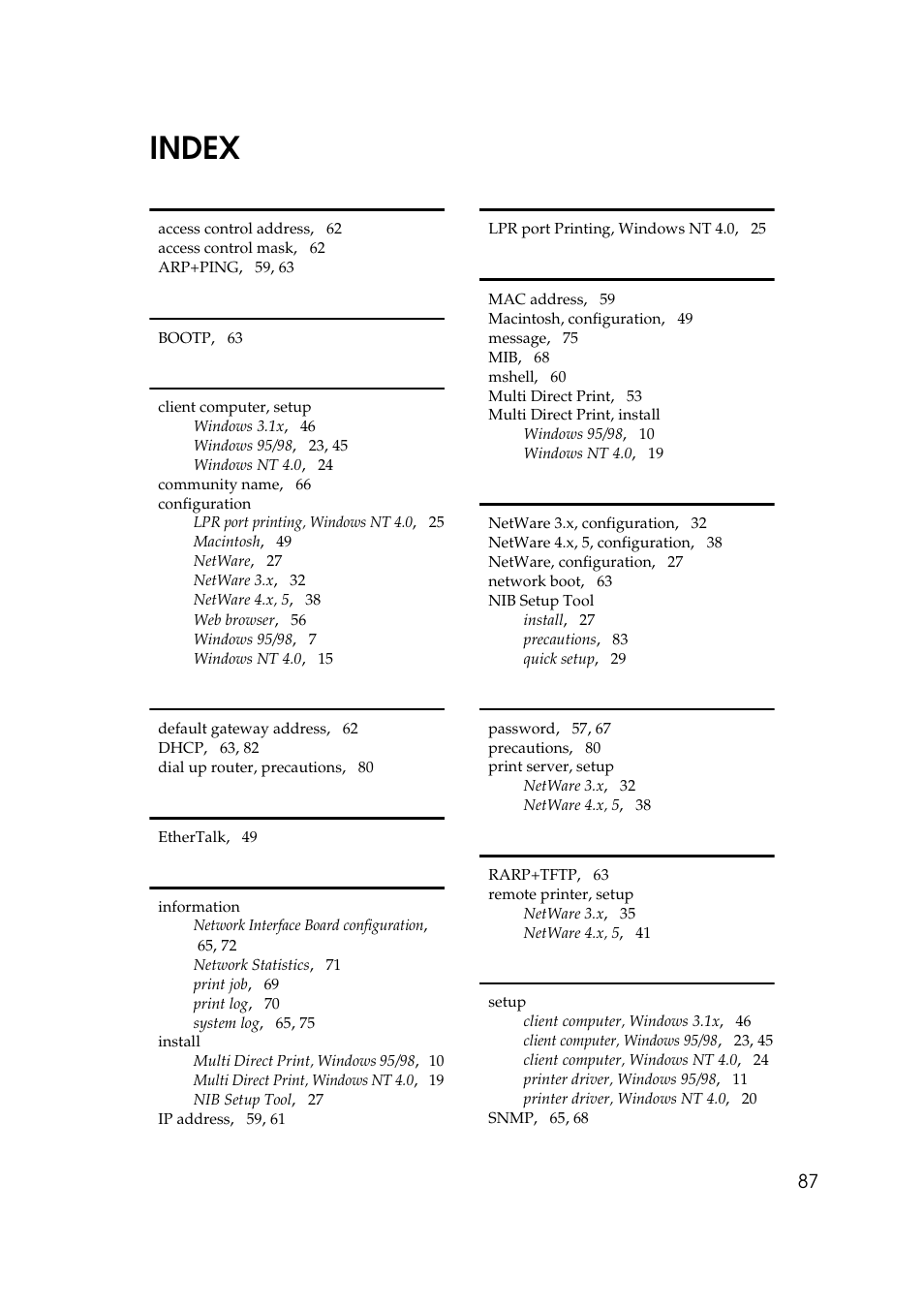 Index | Ricoh Aficio Copy Machine 180 User Manual | Page 322 / 595