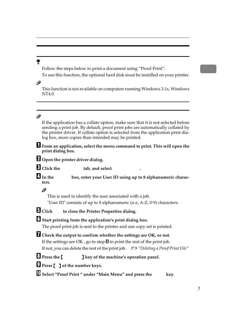 Proof print, Windows 95/98 | Ricoh Aficio Copy Machine 180 User Manual | Page 339 / 595