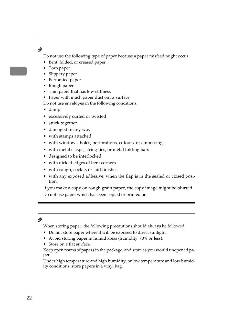 Paper storage | Ricoh Aficio Copy Machine 180 User Manual | Page 39 / 595