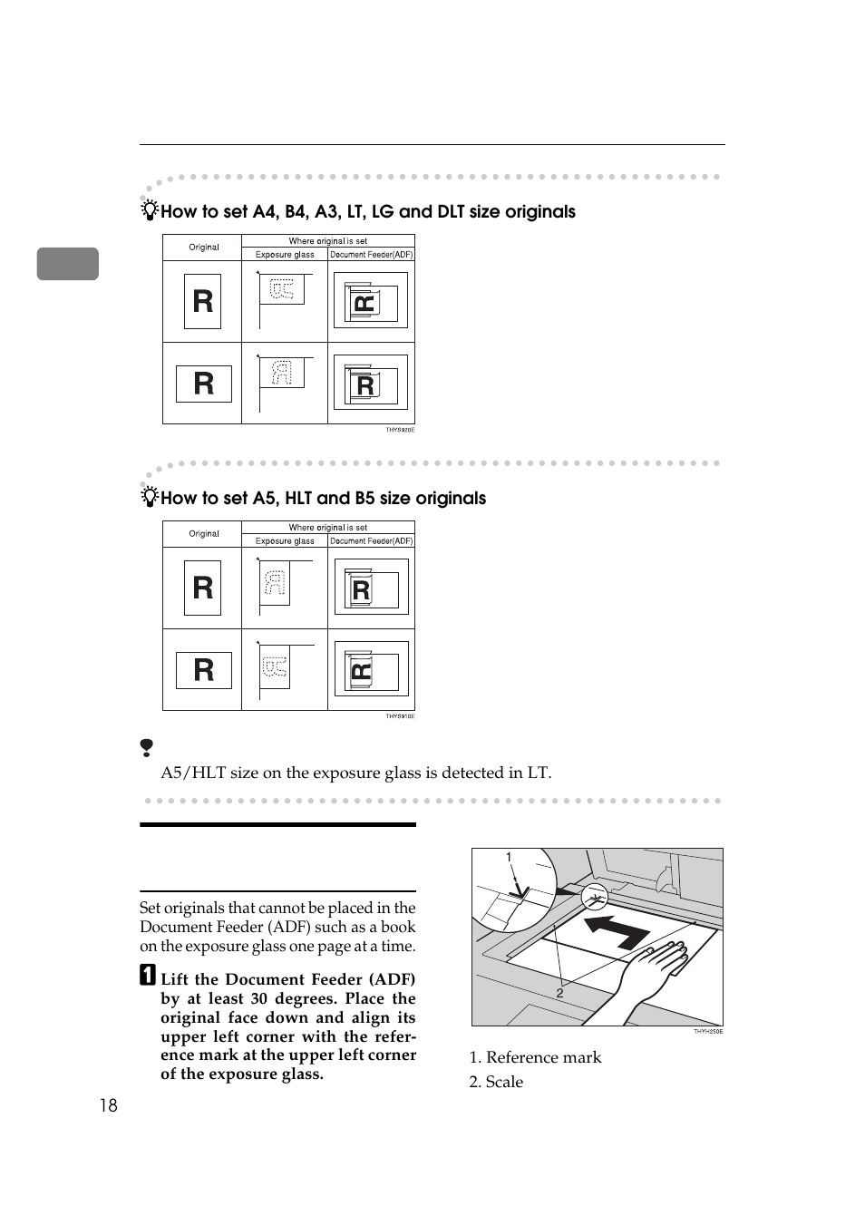 Setting a single original on the exposure glass | Ricoh Aficio Copy Machine 180 User Manual | Page 403 / 595