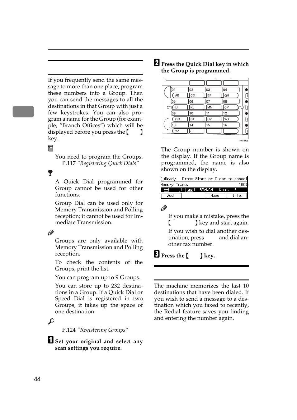 Toner storage, Groups, Redial | Ricoh Aficio Copy Machine 180 User Manual | Page 429 / 595
