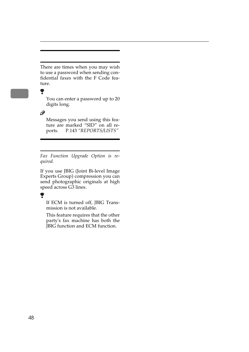 F code (sid), Jbig transmission | Ricoh Aficio Copy Machine 180 User Manual | Page 433 / 595