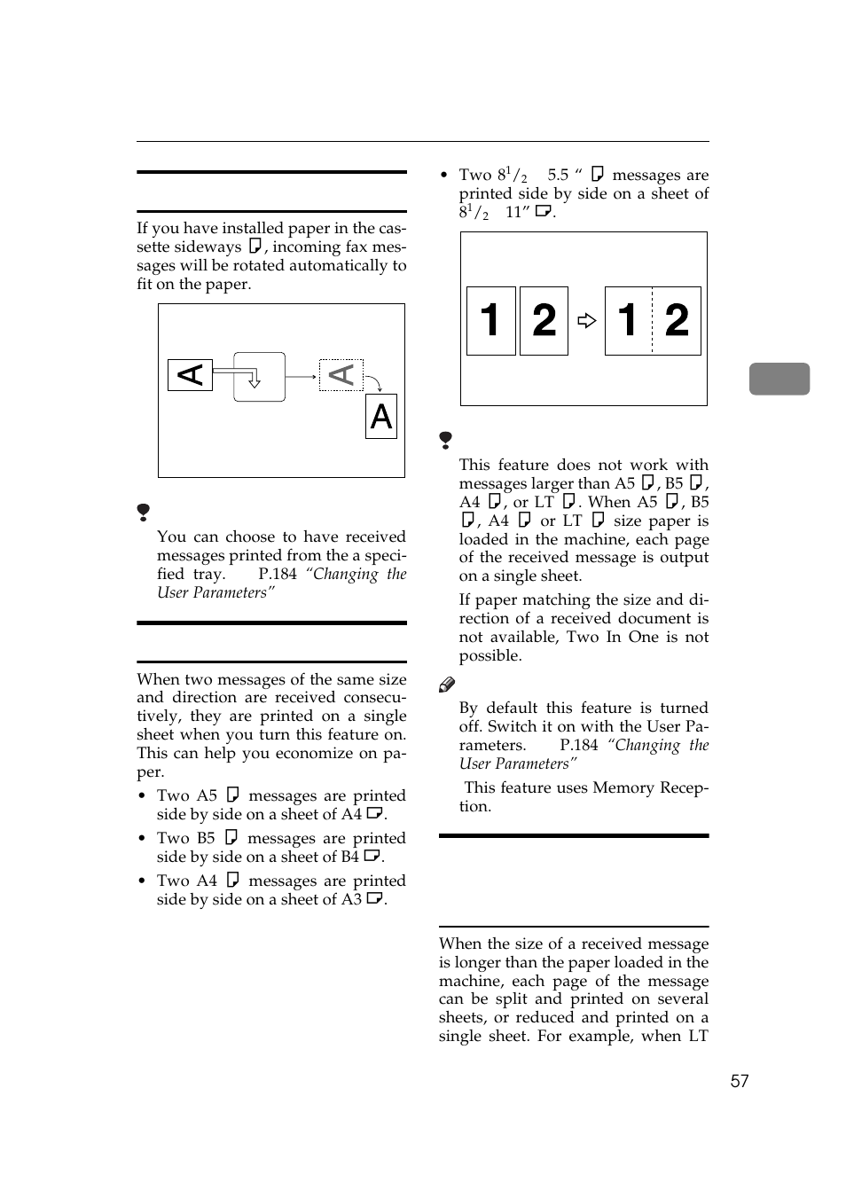 Image rotation, Two in one | Ricoh Aficio Copy Machine 180 User Manual | Page 442 / 595