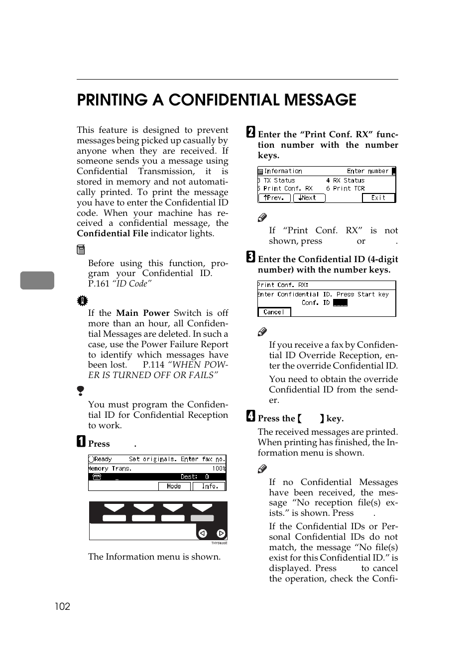Remarks, 5printing a confidential message | Ricoh Aficio Copy Machine 180 User Manual | Page 487 / 595